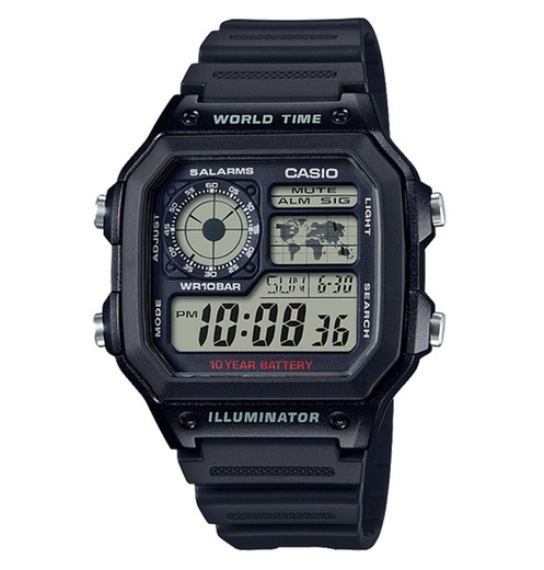 Relógio CASIO COLECTION masculino AE-1200WH-1AVEF