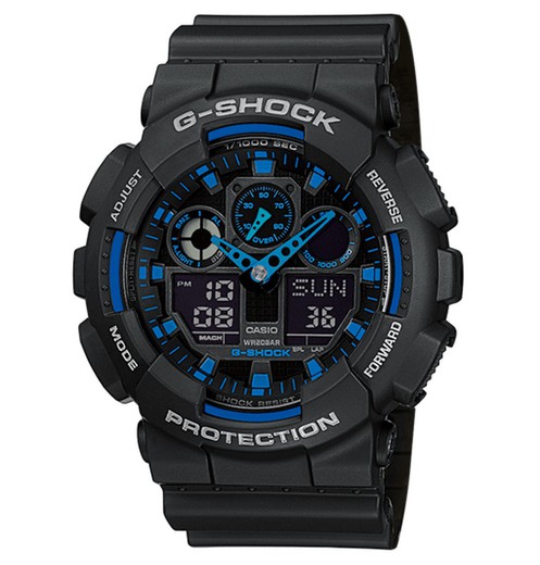 Reloj G-SHOCK modelo GA-100-1A2ER marca Casio Hombre