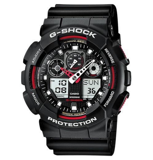 Reloj G-SHOCK modelo GA-100-1A4ER marca Casio Hombre