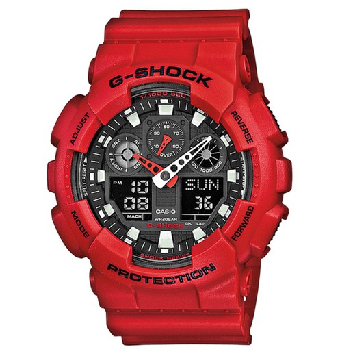 Relógio G-SHOCK modelo GA-100B-4AER marca Casio Man