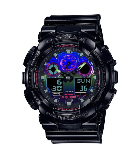 Reloj G-SHOCK modelo GA-100RGB-1AER marca Casio Hombre